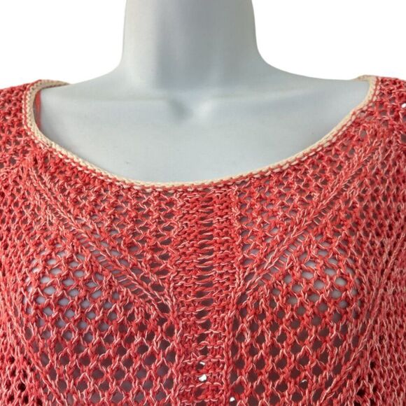 John Paul Richard Coral‎ Open Knit Scoop Neck Layering Sweater Womens Size NWT - Picture 2 of 10